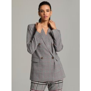 Bellamy Double Breasted Plaid Blazer | New York & Company