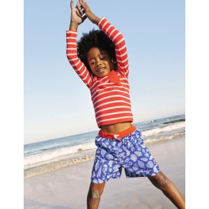 Boden Breton Rash GuardRed/ Ivory Stripe