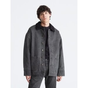 Calvin Klein Sherpa Denim Chore Coat