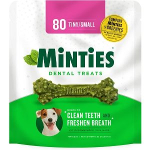 Tiny/Small Mint-Flavored Dental Dog Treats, 5-24 lbs