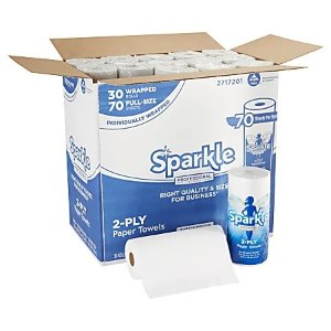 Sparkle Professional Series by GP PRO 2 Ply Kitchen Paper Towels 70 Sheets Per Roll Pack Of 30 Rolls - Office Depot