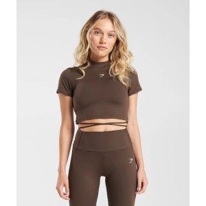 Gymshark Everyday Mock Neck Ribbon T-Shirt