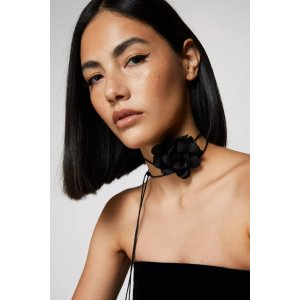 Flower Corsage Tie Neck Choker