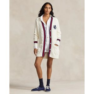 Ralph Lauren Cable-Knit Cotton Cricket Cardigan