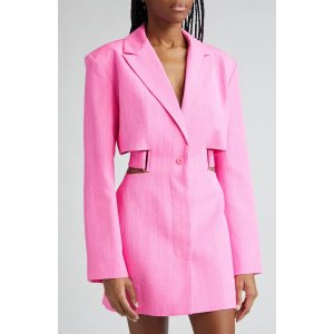 Jacquemus La Robe Bari Cutout Long Sleeve Blazer Minidress