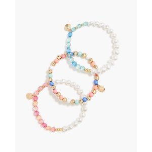 J.Crew Girls' mixed-bead bracelets set-of-three