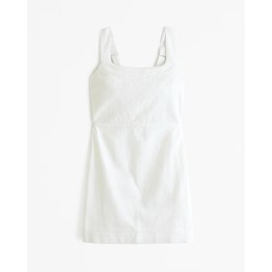 Abercrombie & Fitch Linen-Blend Wide Strap Mini Dress