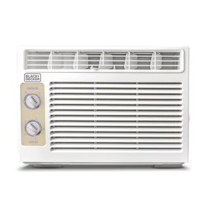 black+decker BD05MWT6 Window Air Conditioner 5000 BTU, Cools up to 150 Square feet, White