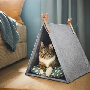 Ikea UTSADD Cat house, gray/felt