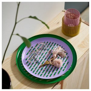 Ikea TESAMMANS Tray, set of 2, green/lilac
