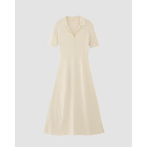 Everlane The Viscose Knit Polo Midi Dress