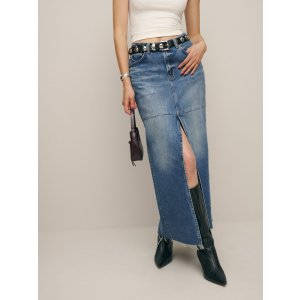 Reformation Tazz Maxi Denim Skirt