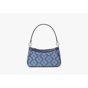 Kate Spade Spade Flower Jacquard Denim Convertible Shoulder Bag