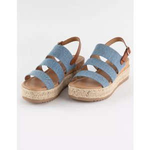 Resin Denim Womens Platform Sandals