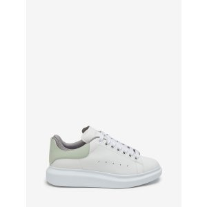 Alexander McQueen Women's Oversized Sneaker in White/mint/cement