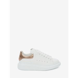 Alexander McQueen Women's Oversized Sneaker in White/rose Gold