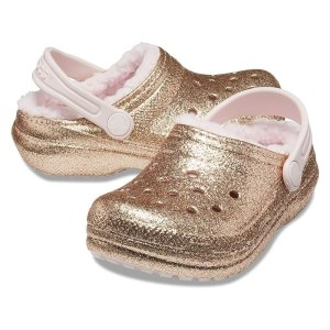 Crocs Classic Lined Glitter Clog (Little Kid/Big Kid)