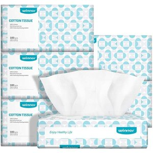 winner Soft Dry Wipe, Made of Cotton Only, 600 Count