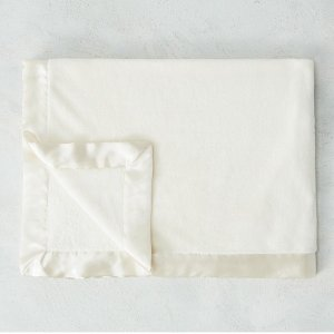Z GALLERIE Coral Fleece Stroller Blanket - Cream