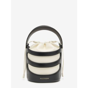Alexander McQueen Women's The Rise Bucket in Black/soft Ivory
