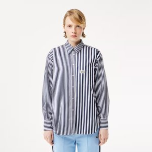 Lacoste Women's Striped Cotton Poplin Shirt