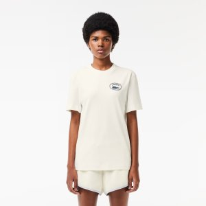 Lacoste Women's Regular Fit Signature Print T-Shirt